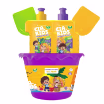 Imagem do produto Kit Cia Da Natureza Praia Cachinhos Naturais: Shampoo, Condicionador 250 ml, Balde e Acessórios