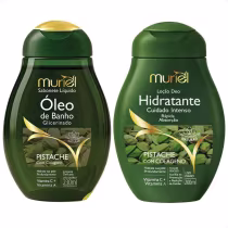 Imagem do produto Kit Muriel Pistache Com Colágeno: Sabonete Óleo De Banho 230ml e Loção Deo Hidratante 200ml