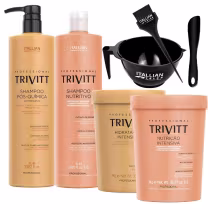 Imagem do produto Trivitt Profissional Kit Shampoo Pós-Química Hidratação + Kit  Nutrição Intensiva – Brilho e Força