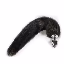 Imagem do produto Plug Anal Rabo de Raposa 40 cm Tamanho M Preto