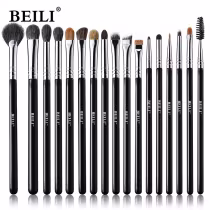 Imagem do produto Conjunto de Pincéis Maquiagem Preto BEILI, 10-19 Pcs Natural NE17