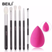 Imagem do produto Kit de Pincéis BEILI Pincéis Profissionais Preto Cabelo Natural 6 Peças x6pcs com R001