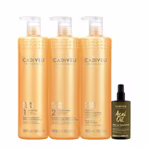 Imagem do produto Kit Cadiveu Professional Nutri Glow Shampoo Condicionador Máscara G e Açaí Oil 60 (4 produtos)