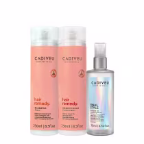 Imagem do produto Kit Cadiveu Professional Hair Remedy Duo e Supreme Final Style (3 produtos)