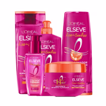 Kit Elseve L’Oréal Paris Liso dos Sonhos Quinteto Home Care, 5 produtos.