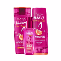 Kit Elseve L’Oréal Paris Liso dos Sonhos Trio Home Care, 3 produtos.