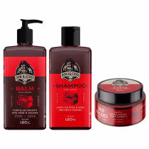 Imagem do produto Kit Balm Shampoo 120g e Pasta Cabelo Barba Negra Don Alcides