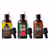 Imagem do produto 3x Óleo Barba Lemon Bone Guaraná Vanilla Coffee Don Alcides