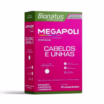 Imagem do produto Suplemento Alimentar Megapoli Cabelos e Unhas Bionatus 30 Comprimidos