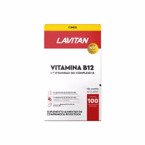 Imagem do produto Suplemento Alimentar Lavitan Vitamina B12 + 7 Vitaminas Do Complexo B 100 Comprimidos Revestidos