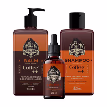 Imagem do produto Kit Balm Óleo e Shampoo Hidratante Barba Coffee Don Alcides