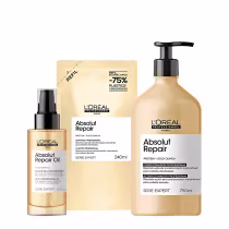 Imagem do produto Kit L'Oréal Professionnel Absolut Repair Gold Duo Refil Oil (3 produtos)