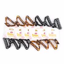 Imagem do produto Piranha Vazada Fina Preta e Marrom Pacote 12x1 Unidade  - Terumy Acessórios