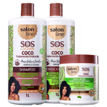 Imagem do produto Kit Salon Line S.O.S Cachos Coco Triplo (3 Produtos)