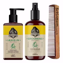 Imagem do produto Leave-in 120g e Grooming Lemon Bone Pente Duplo Don Alcides
