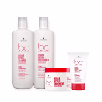 Imagem do produto Kit Schwarzkopf Bc Repair Rescue - Shampoo 1L + Condicionador 1L + Máscara 500ml + Sealed Ends 100ml