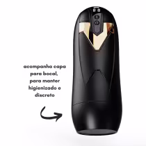 Imagem do produto Masturbador Masculino Vai e Vem Vibração e Aquecimento 29cm x 12cm 9 Intensidades Silicone Recarregável Discreto