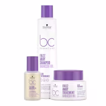 Imagem do produto Kit Schwarzkopf BC Bonacure Frizz Away - Shampoo 250ml + Máscara 200ml + Smoothing Oil 50ml