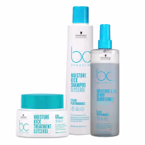 Imagem do produto Kit Schwarzkopf Professional BC Bonacure Moisture Kick Glycerol - Shampoo 250ml + Spray Conditioner 200ml + Máscara 200ml