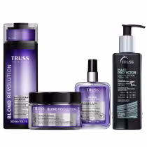 Imagem do produto Kit Truss Blond Revolution - Shampoo 300ml + Máscara 180g + Finalizador 100ml + Hair Protector 250ml