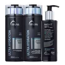 Imagem do produto Kit Truss Ultra Hydration - Shampoo 300ml + Condicionador 300ml + Night Spa 250ml