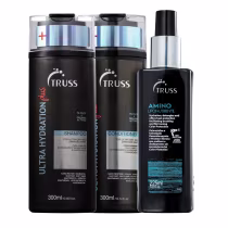 Imagem do produto Kit Truss Ultra Hydration Plus - Shampoo 300ml + Condicionador 300ml + Finalizador Amino 225ml