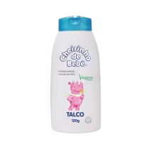 Talco Azul da marca Cheirinho de Bebê.