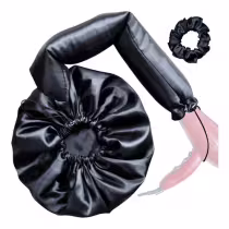 Imagem do produto Touca Difusora Cetim Dupla Face Secadora Anti-frizz Seda - Preto