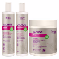 Imagem do produto Kit Apse Shampoo + Condicionador + Ativador De Cachos Tratamento Capilar Cacheado Profissional