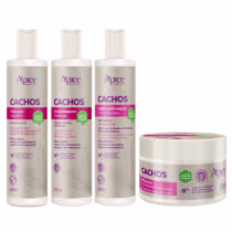 Imagem do produto Kit Apse Cachos Shampoo + Condicionador + Mascara + Gelatina Ativadora Cachos Profissional