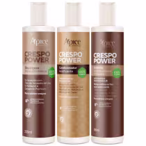 Imagem do produto Kit Apse Crespo Power Shampoo + Condicionador + Gelatina Umidificadora Ativadora Cabelo Vegano