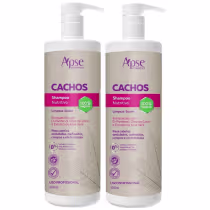 Imagem do produto Kit 2 Shampoo Nutritivo Cachos Apse Apice Vegano Anti Frizz Creme De Pentar Uso Diario 1L