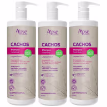 Imagem do produto Kit 3 Shampoo Nutritivo Cachos Apse Apice Vegano Anti Frizz Creme De Pentar Uso Diario 1L