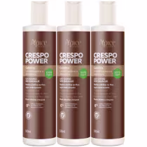 Imagem do produto Kit 3 Gelatina Ativadora Apse Apice Crespo Power Umidificadora Cabelo Profissional Vegano 300ml	