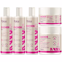 Imagem do produto Kit Apice Cachos 5 Itens Tratamento Capilar Completo Cabelo Vegano Higienização Nova Fragrânc