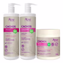 Imagem do produto Kit Cachos Shampoo 1L, Máscara 500g e Condicionador 1L Apce Cosméticos