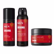 Imagem do produto Combo Men E Brahma: Espuma de Barbear 190g + Pasta Capilar 100g + Desodorante Antitranspirante 75g/125ml