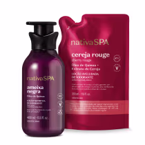 Imagem do produto Combo Nativa Spa: Loção Corporal Ameixa Negra 400ml + Refil Cereja Rouge 350ml
