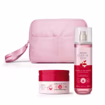 Imagem do produto Combo Cuide-se Bem Cereja De Fases: Body Splash 200ml + Creme Relaxante Corporal 200g + Nécessarie Rosa