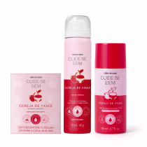 Imagem do produto Combo Cuide-se Bem Cereja De Fases: Sabonetes Em Barra 4x80g + Spray Íntimo Desodorante 75ml +Óleo Térmico Corporal 110ml