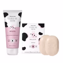 Imagem do produto Combo Cuide-Bem Deleite: Refil Loção Corporal 200ml + Sabonete em Barra 2x80g