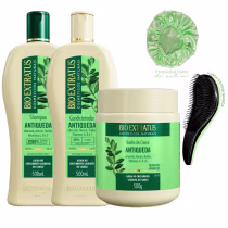 Imagem do produto Kit Shp/Cond/Másc Jaborandi Bio Extratus 500ml +Escova/Touca