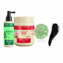 Imagem do produto Tônico Antiqueda+Máscara Crespos Bio Extratus +Escova/Touca