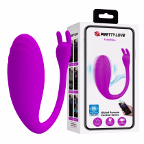 Imagem do produto Bullet Recarregável em silicone com 12 modos de vibrações e controle remoto via app - Pretty love Catalina