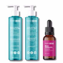 Imagem do produto Dermachem Kit com 1 Espuma de Limpeza, 1 Espuma Esfoliante, 1 Sérum Rosa Mosqueta