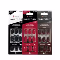 Imagem do produto Combo C/3 Unhas Postiças Autocolante Amendoado Macrilan - CB115