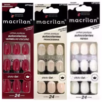 Imagem do produto C/3 Unhas Autocolantes Amendoado Macrilan - CB186