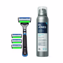 Imagem do produto Combo The Razor 6 : Aparelho de Barbear + Espuma de Barbear Hidratante 160ml