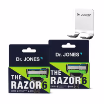 Imagem do produto Combo Barba The Razor 6: Kit Recargas (8 unidades) + Suporte