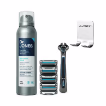 Imagem do produto Combo Barba Feita The Razor 4: Aparelho de Barbear + Espuma de Barbear Hidratante 160ml + Suporte